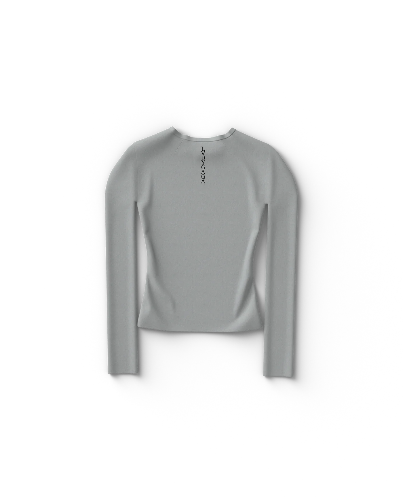Gray Reflection Fitted Longsleeve T-Shirt