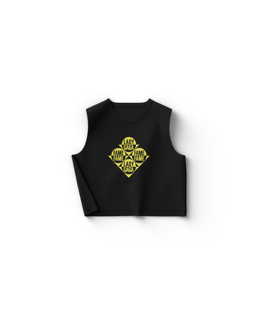 The Fame Black Cropped Tank