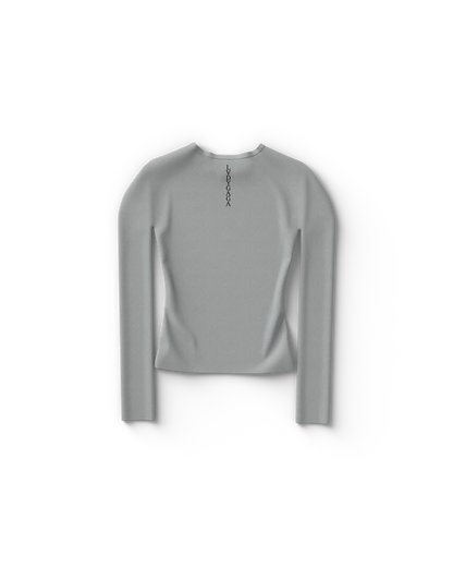 Gray Reflection Fitted Longsleeve T-Shirt